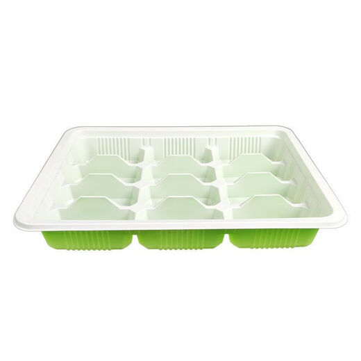 Zi Jiafu disposable dumpling box transparent take-out box thickened plastic packaging box dumpling box disposable 10-grid dumpling box (with lid) large quantity and super cost-effective 100 sets