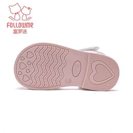 Fuluo mi girls baby sandals sommer sanft allein Anti-Rutsch-Prinzessin Schuhe Baby Kleinkinder Baotou Kleinkinder Perlenfleischpulver 26