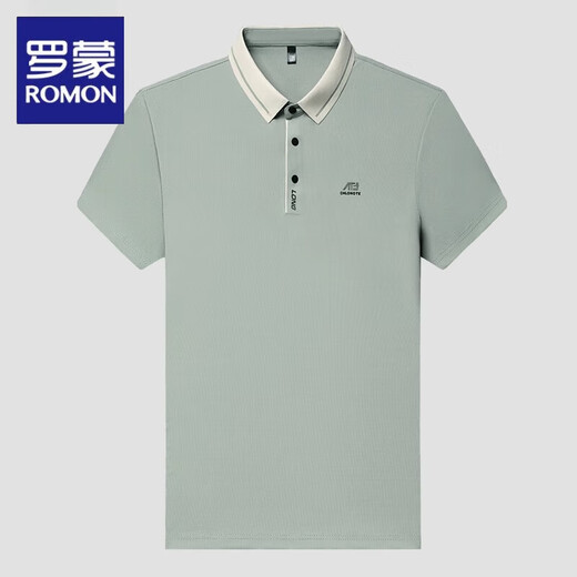 
Romon short-sleeved T-shirt for men middle-aged lapel ice silk thin loose casual P.OLO shirt for men daddy half-sleeved T-shirt for men 16821 green M 165 Suggested 90-120Jin [Jin equals 0.5 kg]
