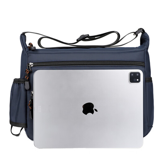 An Junsheng 2025 new thickened Oxford tool bag large capacity waterproof electrician tool bag multi-layer men's casual shoulder bag large new thickened Oxford 3518 flat ring black