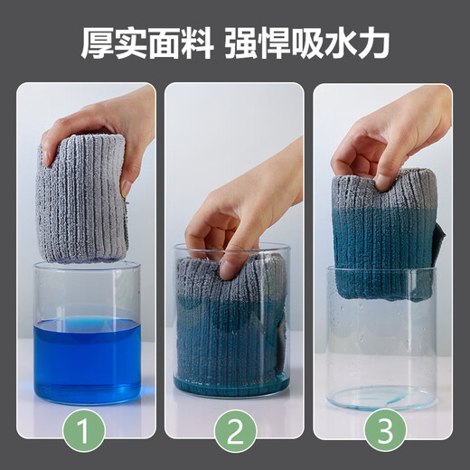 Beijingjie mopping cloth without watermark mopping cloth clip cloth for mopping the floor special towel cleaning mop flat replacement cloth blue 25*40 cm-3 pack