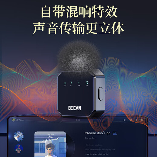 Mylasen Beican Wireless Lavalier Microphone Anchor Live Recording Equipment Outdoor Interview Short Video Radio Douyin K Song Noise Reduction Microphone Suitable for Apple Android Black One-to-One Lightning Interface