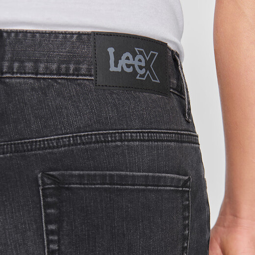 Lee [Ende von Zhang Linghe] Coole Hosen 25 Neue Produkt 723 Slim Mid-T-Taist gerade und dünn schwarz-grau-Männer-Jeans Schwarz und Grau 34