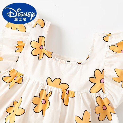 迪士尼（Disney）malwee儿童裙摆式T恤衫夏装新款欧美中小童洋气小女孩印花上衣 9227 100 cm