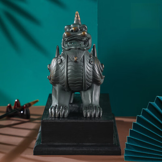 春锦秋鲤原创獬豸摆件正义神兽法律文创礼品律所律师开业办公居家定制装饰 青铜款神兽獬豸一个