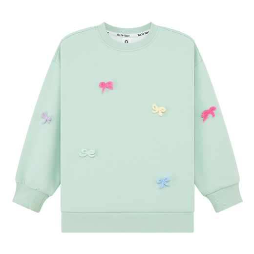 Zuoxi Girls Sweatshirt Autumn Children's Tops Fashionable 2025 New Autumn Clothes Girls Medium-Grand Children's Clothes Green 130