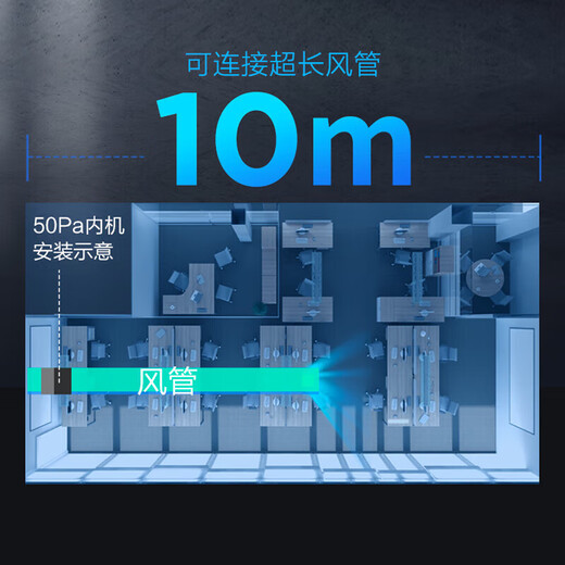 TCL Little Blue Wing central air conditioning duct machine one-to-one 3p cooling and heating full DC frequency conversion new level of energy efficiency embedded living room fresh air purification air conditioner household appliances trade-in 2 HP variable frequency heating and cooling package installation - preferred for small living rooms