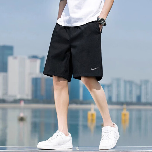 耐克（NIKE）男装运动套装25春新款舒适透气跑步训练短袖T恤五分裤短裤两件套 HV4882+DV9329/清爽快干 L