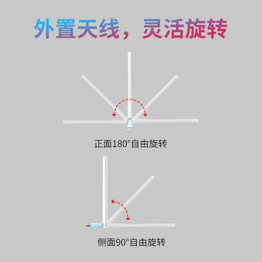 Mercury WiFi6 tarjeta de red inalámbrica USB sin controlador ganancia de antena computadora portátil receptor wifi inalámbrico transmisor wifi portátil mini USB inalámbrico 300M tarjeta de red USB UX3H (versión sin controlador)