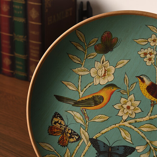 Tira American Country Ceramic Decorative Plate Ornamente zum Platzieren von Tellern und Betrachtung von Tellern für Wohnzimmermodellraum Ornamente zum Platzieren von Dekorationen zum Platzieren von Platzierungs- und Lieferhalterungen zum Platzieren