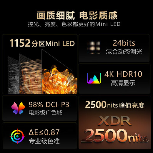 Skyworth JD.com jointly customized TV JD100 Mini 100-inch MiniLED thousand-level partition 288Hz high brush LCD flat-panel TV national subsidy