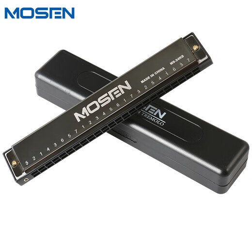 Empfohlen von Mosen Teacher MS-24KB 24-Loch Polyphonic Mundhomonica Einführendes Lehren und Mundharmonika C-Melodie (schwarz)