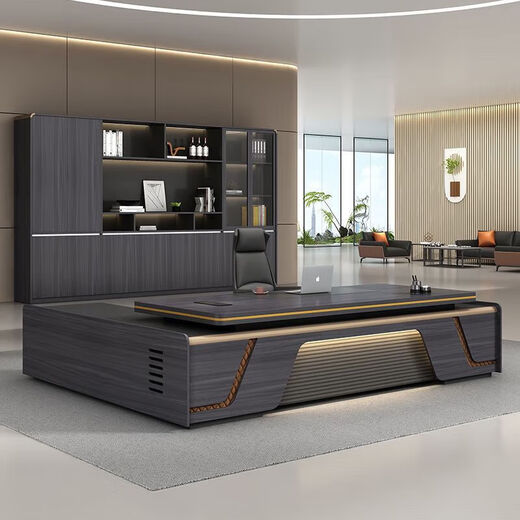 Light luxury boss desk office desk simple modern chairman president desk executive desk manager office desk and chair combination 2.0 meters luxury boss desk