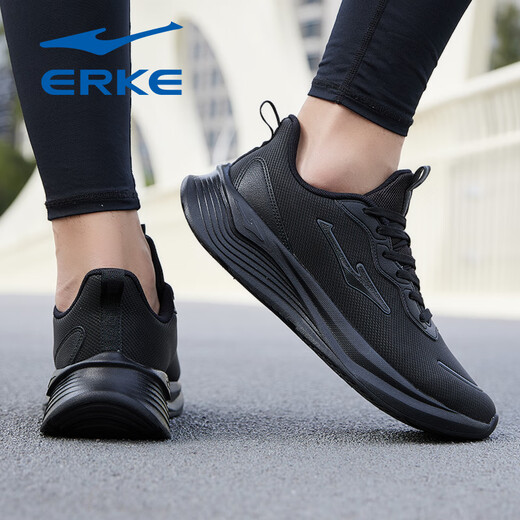 
Hongxing Erke (ERKE) sneakers men's shoes 2025 new summer breathable mesh dad's shoes black mesh shoes shock-absorbing soft sole running shoes black 3523 (3285 leather surface) 42