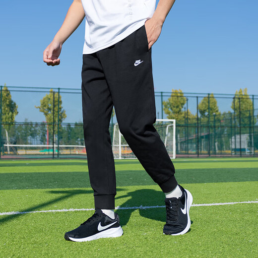Nike (Nike) Herrener Pure Cotton Sports Anzug Team Fitnesstraining Anzug Trendy Tennis Polo Shirt kurzärmelige T-Shirt-Fußhosen FN3895-010+FQ4331-010 m/170