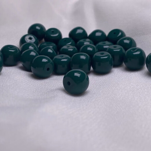 Fat Donglai's same style turquoise single bead, old style, old oily green, Sherba glazed turquoise style, exquisite style, 9mm
