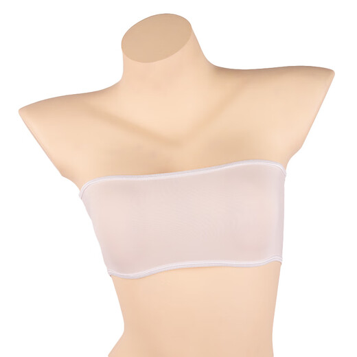 Ji Yafu transparent ice silk tube top women's summer sexy one-piece bra wrap white top bra white one size