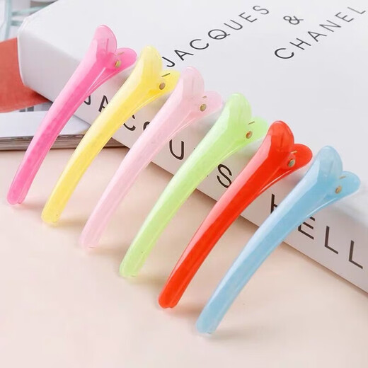 Colored hair clips for washing and makeup, seamless side clips for broken hair, duckbill clips for bangs, cute hair accessories TS67, color clips with 5 random colors