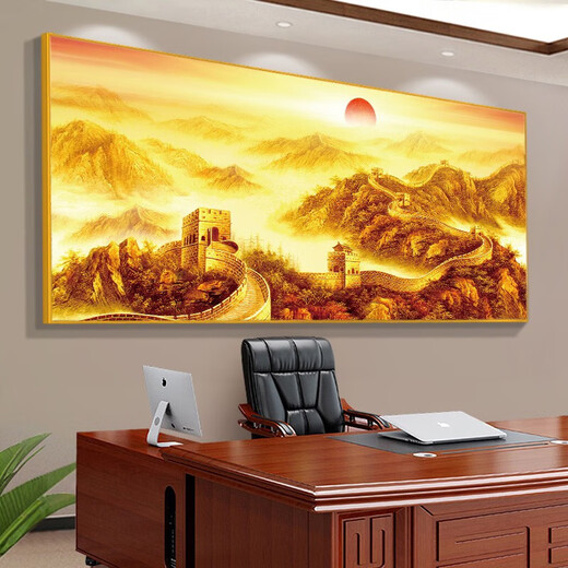 Die große Wand, die die Berge unterstützt und die große Wandlandschaftsbüro-Konferenzraum aufgehängt, Gemälde Dekorative Kalligraphie Malmale Wohnzimmer Hintergrund Wandgemäld