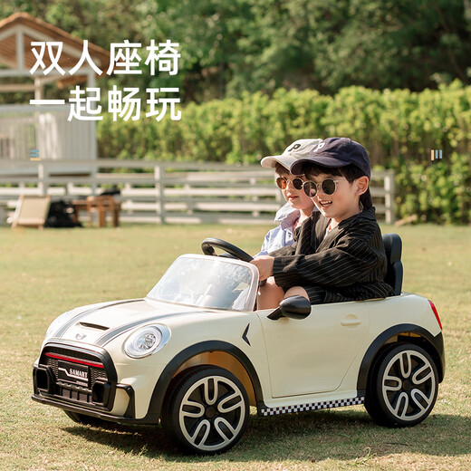 热豹儿童电动车四轮宝宝汽车可驾驶可坐人可遥控车小孩玩具车周岁礼物 升级款+四驱米+软轮+皮座+大电瓶
