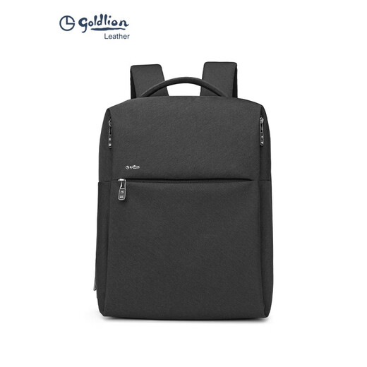 金利来（Goldlion）双肩包男士轻便背包休闲书包电脑包通勤旅行包包大容量男包 黑色