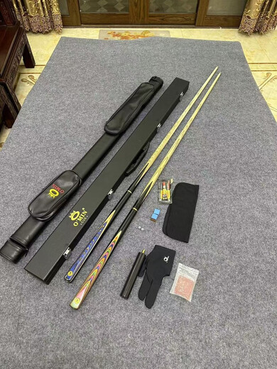 Mystery Mystery Queyu same style billiard cue split Chinese style black eight sandalwood handmade poles complete set of small head snooker Thousand Yuan playing feeling Queyu - with standard box + full set of accessories