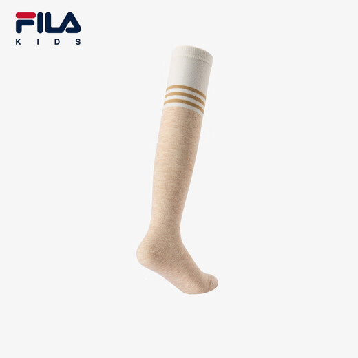 FILA children's accessories long socks 2025 summer new style comfortable breathable knee-high socks for girls, middle and large children, chestnut color - BG 5-9 years old S