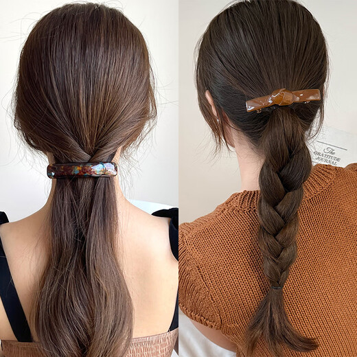 Chimera (CHIMERA) 2-piece spring clip hairpin for women, half-tied at the back of the head, low ponytail top clip, birthday gift for girls