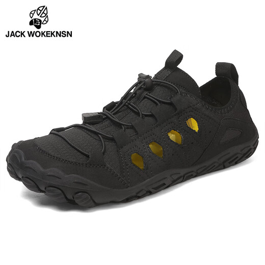 JACK WOKEKNSN Wolf Claw Cloud Outdoor Hiking Shoes Women's Wear-Resistant Non-Slip Soft Sole Couples Men's Summer Breathable Wading Shoes Fishing Beach Dew Dark Gray Counter Genuine 36