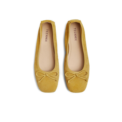 
Tianmeiyi [Rainbow Gummy] Mary Jane shoes for women's shoes for shallow mouth flat-soled commuter ballet leather shoes