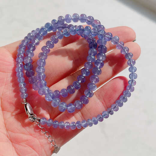 Lie Rui Tanzanite Plain Abacus Bead Necklace Colorful Gift Elderly Gift Clavicle Chain Large Particles