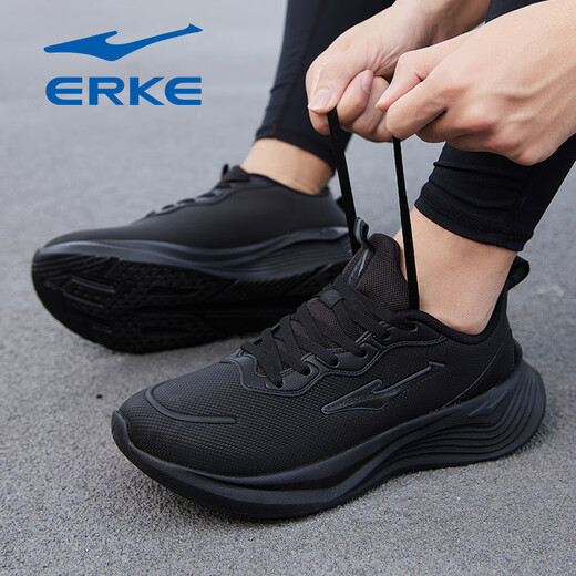 
Hongxing Erke (ERKE) sneakers men's shoes 2025 new summer breathable mesh dad's shoes black mesh shoes shock-absorbing soft sole running shoes black 3523 (3285 leather surface) 42