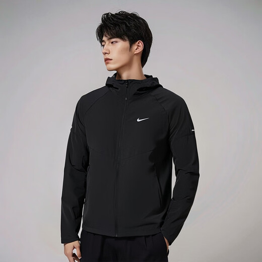 Nike (Nike) Sports Suit Men's 25 Spring New Casual Running Training Woven Chaqueta Top pantalones sueltos Conjunto de 2 piezas Tocante negro + pantalones tejidos negros Traje de secado rápido S/165 [Peso recomendado 90-110Jin [Jin equivale a 0.5 kg]]