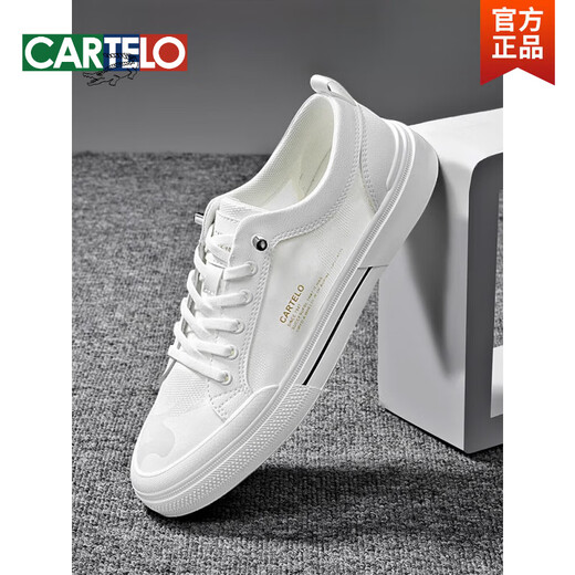Zapatos de cartelo Summer Summer Breathable Men's Shoes Soft Sole Casual Sports White White Lona de lienzo de cuero con un pie Negro - Seda de hielo transpirable - 6624dk 40 Sports Standard Sports Tamaño