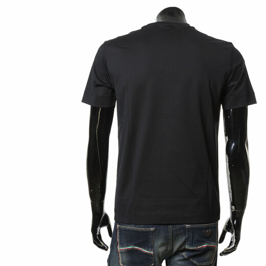 Armani/Armani Ea Eagle Mark Men's Fashion Mercerated Хлопковая короткая рукав с коротки
