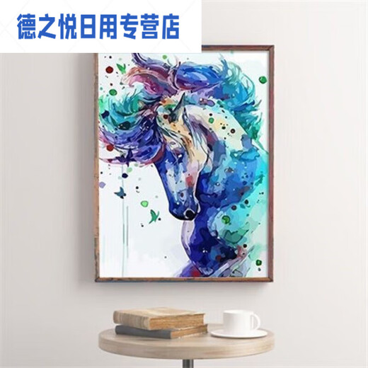 Digital oil painting Digital oil painting DIY fill landscape flowers painting DIY oil painting cartoon animal handmade water 1049 wooden boat 40*50 frameless (color canvas)