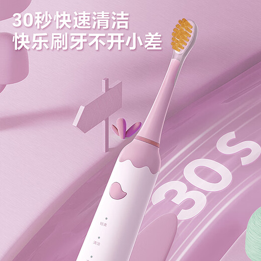 飞科（FLYCO）儿童电动牙刷3档防蛀模式智能计时声波震动软毛牙刷4-6-12岁学生六一儿童节生日礼物FT7110公主粉
