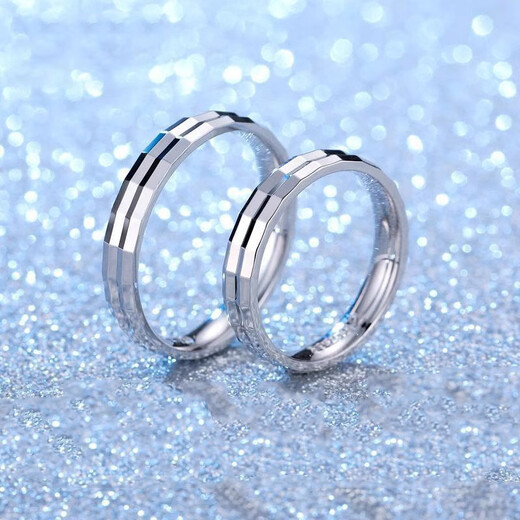 MZMZ Destined Three Lives Platinum Couple Ring PT950 Platinum Pair of Rings for Engagement and Valentine's Day for Girlfriend and Wife Local Warehouse/Next Day Delivery - Light Luxury Living Pair of Rings
