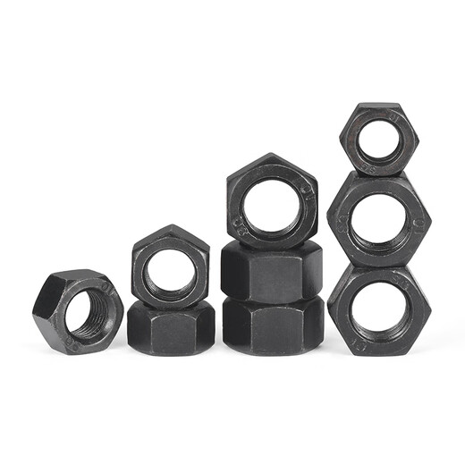 JINGGONG Grade 10 fine thread hexagonal nut GB6171 high strength fine buckle black screw cap M10M12M16M18M20M64 M20*1.5 (2 pieces)