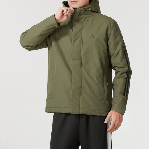 阿迪达斯（adidas）冬季新款男子时尚潮流保暖防风连帽户外运动休闲夹克棉服外 IV9230 2XL
