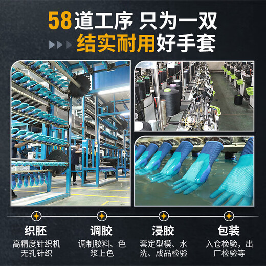 Xingyu-Arbeitsschutzhandschuhe A688 Wear-resistente, nicht seltsame, nicht rutschende, atmungsaktive Latex-Physikalische Carpenter-Schutzhandschuhe 12 Doppelqualitätsschutz A688 Prägt, Anti-Schlupf