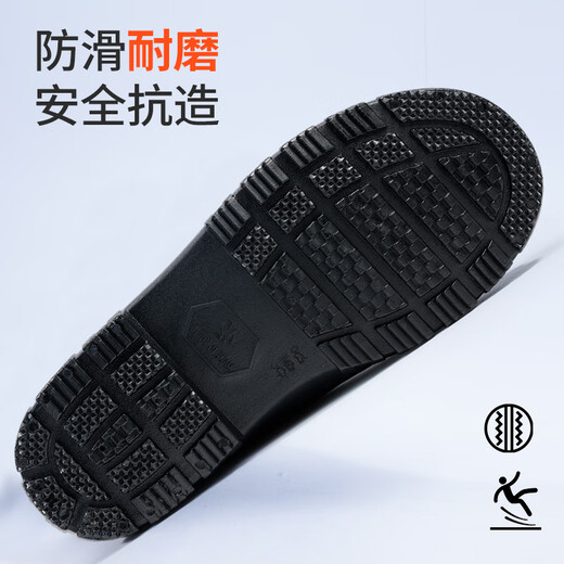 Blue Owl Shield Rain Shoes Men's High Tube Outdoor Wear-resistant Anti-Slip Shoes Not Easy to Slide Rain Boots Dynamic Waterproof Shoes YX1022 42