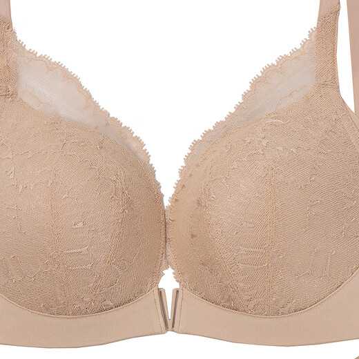 Amor de la primavera y la ropa interior de verano para mujeres, jianyun, sin anillo de acero, agujeros ocultos medios y gruesos, senos pequeños, sujetador reunido, AM17A701, color de piel desnuda, CM0 75B