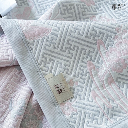Yazan baby soft mat gauze soft mat 25 years new summer sheets combed cotton thickened sweat-absorbent breathable mattress mattress 25 years new - combed cotton Butterfly Valley pink (suitable for 1.8 meters bed) single piece 220*240cm