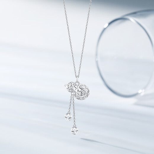 Chao Acer PT950 Platinum Necklace Gourd Coin Girls Birthday Gift Price Platinum XQP40000383 About 3.85g