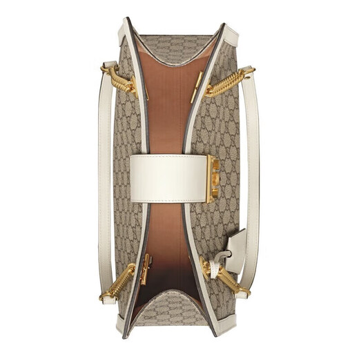 
Gucci (GUCCI) women's bag Padlock series GG shoulder bag Beige/ebony white edge 479197KHNKG9761