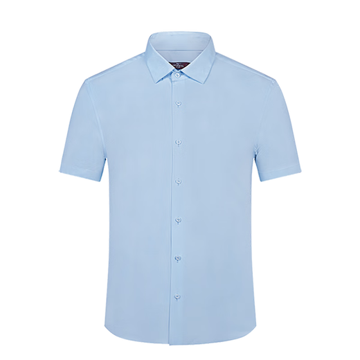Sept Wolf [même modèle dans le centre commercial de shopping] chemise à manches courtes pour les hommes en estime Business Casual Color Solid Top Men's Men's's 113 Light Blue XL 175 175 / 92A