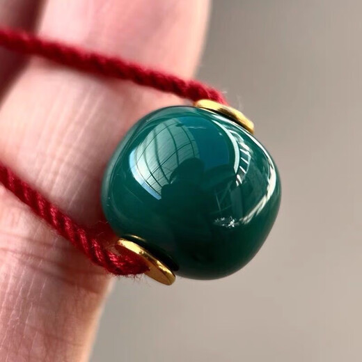 Fat Donglai's same style turquoise single bead, old style, old oily green, Sherba glazed turquoise style, exquisite style, 9mm