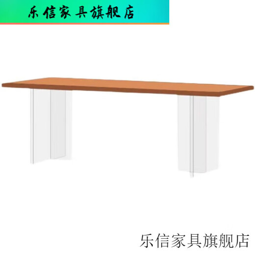 虞萌馨迪亚克力悬浮餐桌家用樱桃木日式纯实木大板桌长方形简约橡木桌子 白蜡木14083d05cm