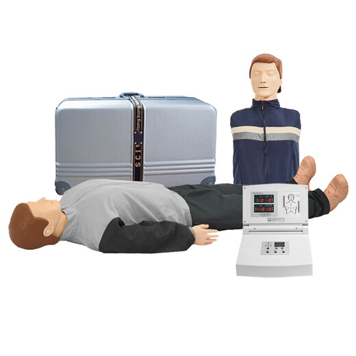 
CPR full half body heart compression first aid training fake human artificial respiration teaching model CPR15690 remote control + 8-inch screen + fully automatic
